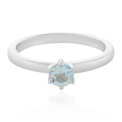 Anello in argento con Topazio Blu Cielo