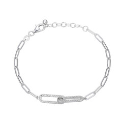 Bracciale in argento con Diamante I3 (I)