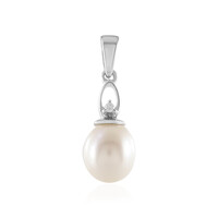 Ciondolo in argento con Perla d'Acqua Dolce Color Crema