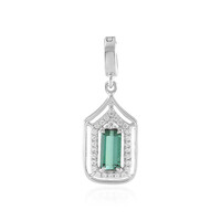 Ciondolo in argento con Tormalina Verde di Benedito