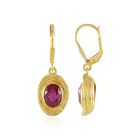 Orecchini in argento con Rubino Bemainty (SAELOCANA)
