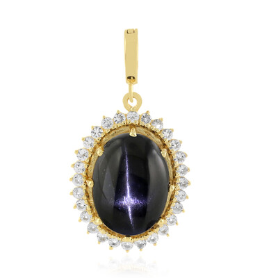 Ciondolo in argento con Diopside Stellato d'India