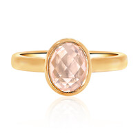 Anello in argento con Quarzo Rosa