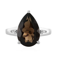 Anello in argento con Quarzo Fumè