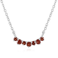 Collana in argento con Granato Rosso