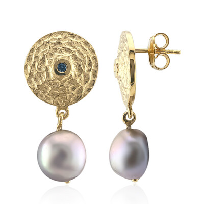 Orecchini in argento con Perla Mistica d'Acqua Dolce (TPC)