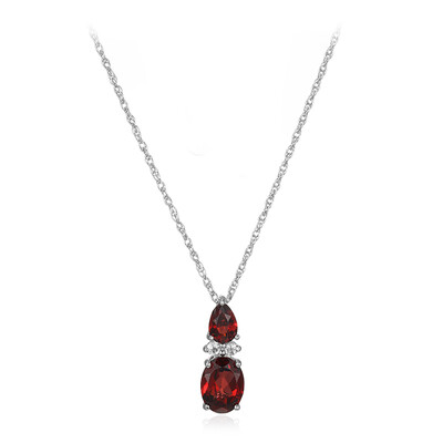Collana in argento con Granato Mozambico