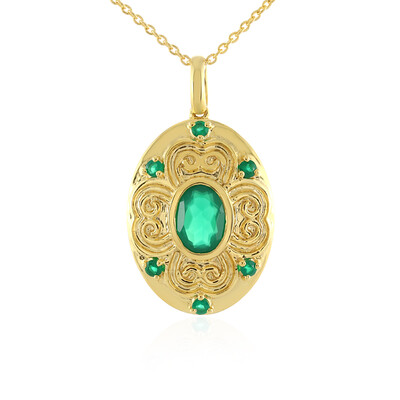 Collana in argento con Onice Verde
