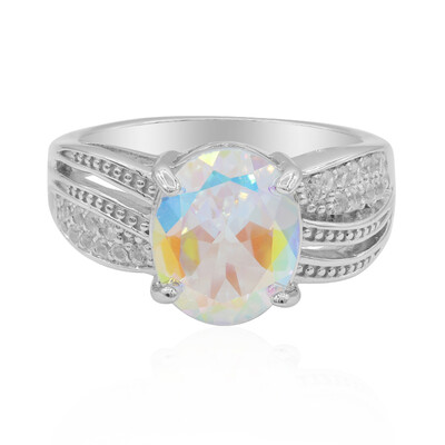 Anello in argento con Topazio Moonlight