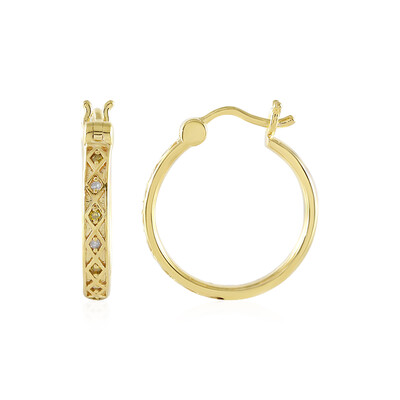 Orecchini in argento con Diamante Giallo I2