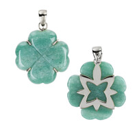 Ciondolo in argento con Avventurina Verde