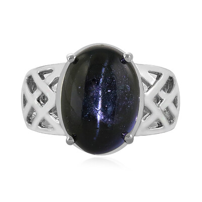 Anello in argento con Diopside Stellato d'India