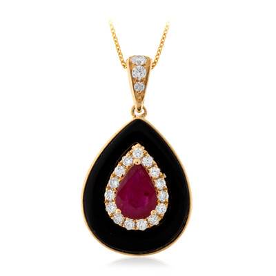 Collana in oro con Rubino Mozambico AAA (CIRARI)