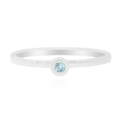 Anello in argento con Topazio Blu Svizzero