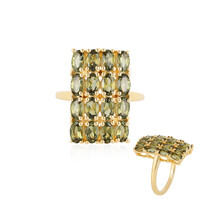 Anello in argento con Moldavite