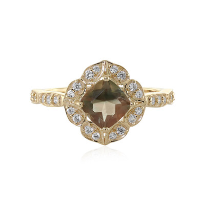 Anello in oro con Pietra del Sole dell'Oregon