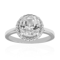 Anello in argento con Topazio Bianco