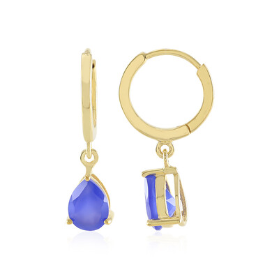 Orecchini in argento con Calcedonio Blu