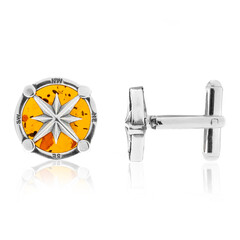 Gemelli in argento con Ambra Baltica