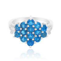 Anello in argento con Apatite Blu Neon