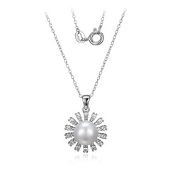 Collana in argento con Perla di Acqua Dolce