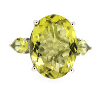 Anello in argento con Quarzo Ouro Verde