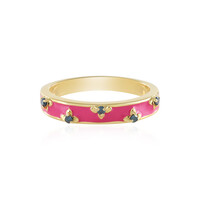 Anello in argento con Diamante Blu I3