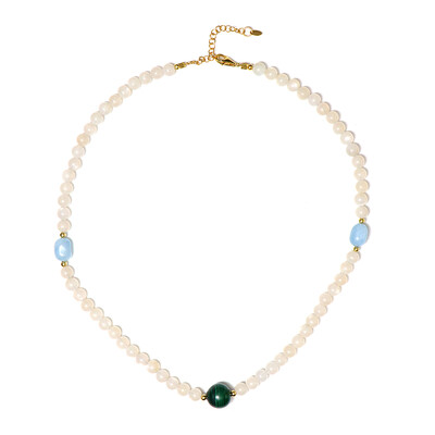 Collana in argento con Malachite