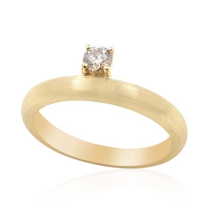 Anello in oro con Diamante Champagne d'Argyle SI2 (de Melo)