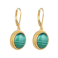 Orecchini in argento con Malachite
