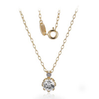 Collana in ottone con Topazio Bianco (Juwelo Style)