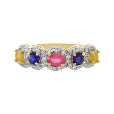 Anello in argento con Zaffiro Rosa del Madagascar