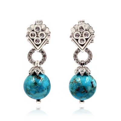 Orecchini in argento con Turchese (Dallas Prince Designs)