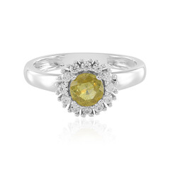 Anello in argento con Zaffiro Giallo del Madagascar
