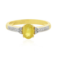 Anello in argento con Zaffiro Giallo del Madagascar