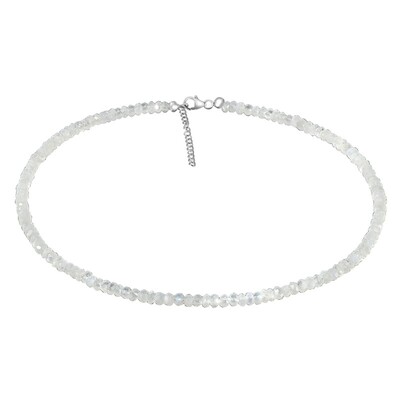 Collana in argento con Pietra di Luna Arcobaleno