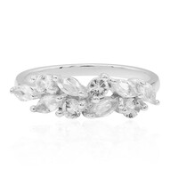 Anello in argento con Topazio Bianco