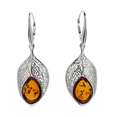 Orecchini in argento con Ambra Baltica