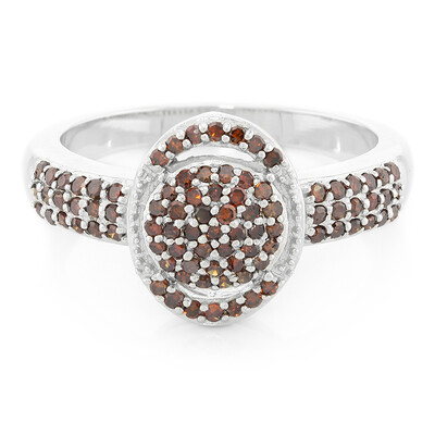 Anello placcato in platino con Diamante Fancy