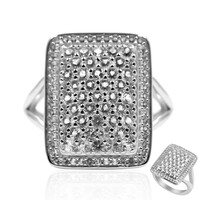 Anello in argento con Topazio Bianco