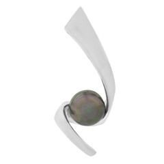 Ciondolo in argento con Perla Tahitiana