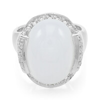 Anello in argento con Calcedonio Turco