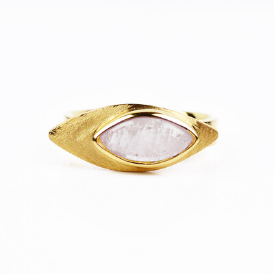 Anello in argento con Labradorite Bianca