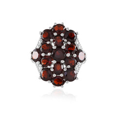 Anello in argento con Granato Mozambico
