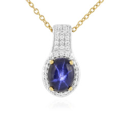 Collana in argento con Zaffiro Stellato Blu