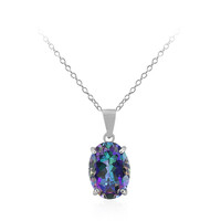 Collana in argento con Quarzo Mistico Blu