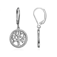 Orecchini in argento con Topazio Bianco