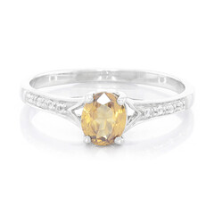 Anello in argento con Zircone Arancio Mashewa