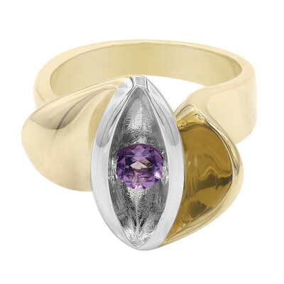 Anello placcato in oro con Ametista (MONOSONO COLLECTION)