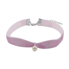 Collana in argento con Perla d'Acqua Dolce Bianca